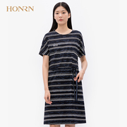 HONRN/红人夏季女装短袖针织H型连衣裙商场同款HE22OL812
