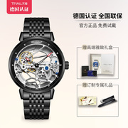 2022双面镂空手表，瑞士男休闲圆形，机械皮带金属国产腕表