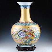 景德镇陶瓷器落地大花瓶摆件大号欧式珐琅彩瓷现代客厅家居装饰品