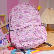 韩版可爱凯蒂&猫书包背包防水布学生双肩包卡通亲子包旅行包