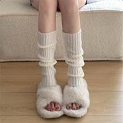 。y2k白色针织袜套秋冬日系jk亚文化小腿套辣妹护腿毛线堆堆袜女