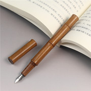 黑檀木竹节钢笔 木质高档钢笔签字笔男女书写练字钢笔定制