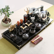 茶具套装四合一电磁炉，整套陶瓷紫砂，功夫茶具实木茶盘