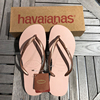 巴西havaianas哈瓦那人字拖，经典slim女维密粉纯色细带防滑凉拖鞋
