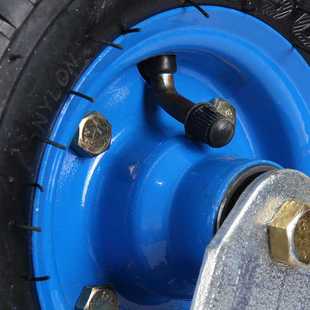 10寸充气轮手推车轮子350-4打气轮脚轮万向轮平板车轮子静音橡胶