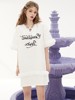 妖精的白色t恤连衣裙女2023春夏季短袖，宽松腰宽松温柔风上衣