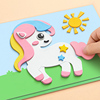 儿童贴纸书卡通贴画3d立体3到6岁专注力益智幼儿园女孩粘贴玩具