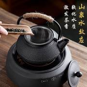 电陶炉煮茶炉铸铁茶壶老白茶功喝茶复古茶器养生专用高温烧水套装