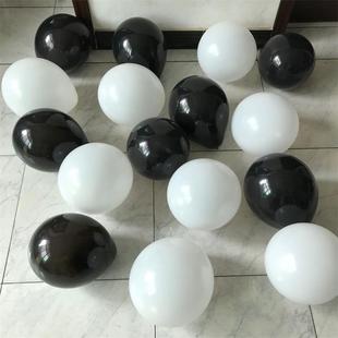 5寸10寸12寸18寸加厚黑，白色金属金色气球，派对装饰摄影道具ktv生日