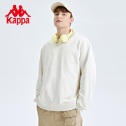 kappa卡帕套头衫，男纯色运动卫衣休闲加绒圆领，外套k0c72wt03