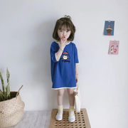 女童短袖连衣裙宝宝时尚卡通米奇纯棉T恤儿童洋气夏季卫衣裙