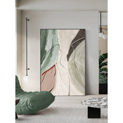 大芬村油画手绘抽象肌理现代简约客厅装饰画入户玄关挂画落地壁画