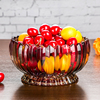 水果盘简约金色水晶玻璃果盆欧式现代创意客厅家用干果糖果盘子