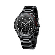 士日历手表运动钢带6小三针石英时尚商务男休闲圆形普通国产腕表