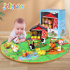 jollybaby婴儿早教新生儿游戏毯玩具礼物礼盒游戏毯摇铃6-18个月
