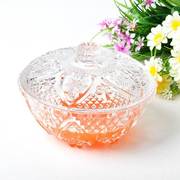 玻璃碗带盖甜品碗燕窝盅水果，沙拉碗醉虾，碗糖缸调料碗面膜时尚创意