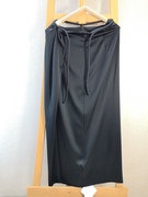 t156醋酸黑色设计感开叉拉链，半身裙长裙百搭通勤女装设计师款