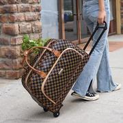 大容量旅行袋拉杆行李包带轮子手提包轻便可折叠拉杆箱男女旅行包
