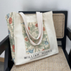 威廉莫里斯《格子架》复古艺术帆布包单肩手提大容量环保购物袋