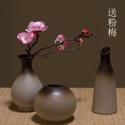 新中式陶瓷插花小花瓶禅意摆件居家客厅博古架办公室内桌面装饰品