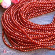 天然高品质红玛瑙圆珠 2-3mm小散珠 diy手工手链项链串珠饰品配件