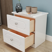 简约现代白色实木床头柜，木收纳柜卧室，储物柜松木小柜子欧式床边柜