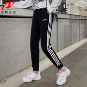 Adidas阿迪达斯春季女裤子收口运动裤小脚针织长裤DP2380