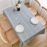 北欧简约棉麻桌布2023年餐桌布艺，长方形台布茶几日系风高级感