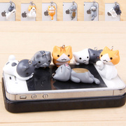 6款日本猫咪挂饰耳机孔塞 3.5mm通用 卡通防尘塞