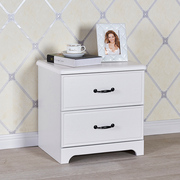 高档北欧床头柜白色p简约现代实木色卧室，储物柜组装时尚床