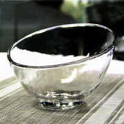 水晶玻璃碗果盘水果盘斜口沙拉碟，透明家用客厅精致高端高档轻奢盆
