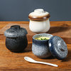 日式陶瓷小炖盅带盖蒸蛋碗鸡蛋羹专用炖碗蛋盅茶碗蒸汤盅家用餐具