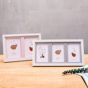 创意韩版连体相框摆台婚纱照宝宝影楼挂墙6寸7寸照片组合文艺像框