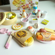 木制糕点早午餐玩具水果蔬菜切切看磁铁切切乐过家家女孩厨房玩具