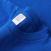 克莱因蓝250g日系重磅纯棉纯色长袖，t恤男女，情侣款宝蓝色潮流上衣