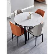 小户型伸缩折叠餐桌椅组合可变圆桌现代简约实木家用桌子小圆桌子