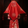 新娘结婚红色盖头2022复古刺绣蒙头巾头纱中式婚礼秀禾服喜帕