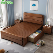 实木床1.2米儿童床，1.5m储物床现代简约1m小户型，家用1.35米单人床