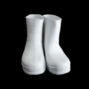 白色eva泡沫水靴食品厂工作鞋，车间加工雨靴，男女防水鞋雨防滑耐磨