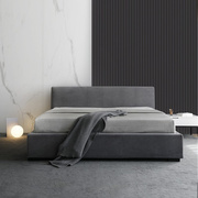 现代简约真皮双人床1.8米1.5米卧室婚床北欧布艺储物床工厂定制
