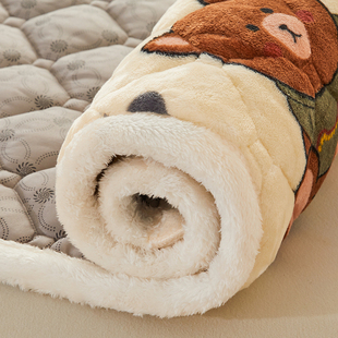 珊瑚绒床垫加厚保暖床褥垫子，秋冬季绒，垫被铺底牛奶法兰绒床毯床单