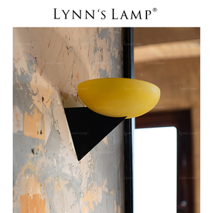Lynn's立意 中古法式玻璃壁灯 田园复古走廊过道床头复刻美式壁灯