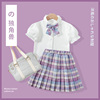 女童jk制服套装连衣裙2024夏装洋气时髦儿童小学生学院风裙子