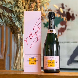 礼盒装 法国Veuve Clicquot Rose凯歌粉红香槟天然桃红高泡葡萄酒