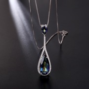 设计款珠首饰项坠项饰，欧美时尚彩色石水晶(石，水晶)项链吊坠