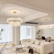 艺灯空间轻奢客厅水晶吊灯，现代简约大气创意，环形客厅主卧餐厅灯具