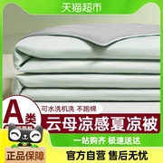 无印良品A类夏季凉感冰丝夏凉被夏被四件套单双人可机水洗空调被