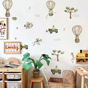 北欧ins动物气球大象长颈鹿墙贴纸家居装饰儿童房卧室沙发墙装饰