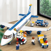 大型航空飞机模型拼装积木男孩子益智力玩具客机系列儿童圣诞礼物