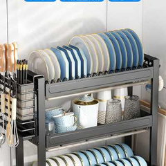 多功能厨房置物架多层家用台面放碗碟沥水架盘子筷碗柜收纳盒储物